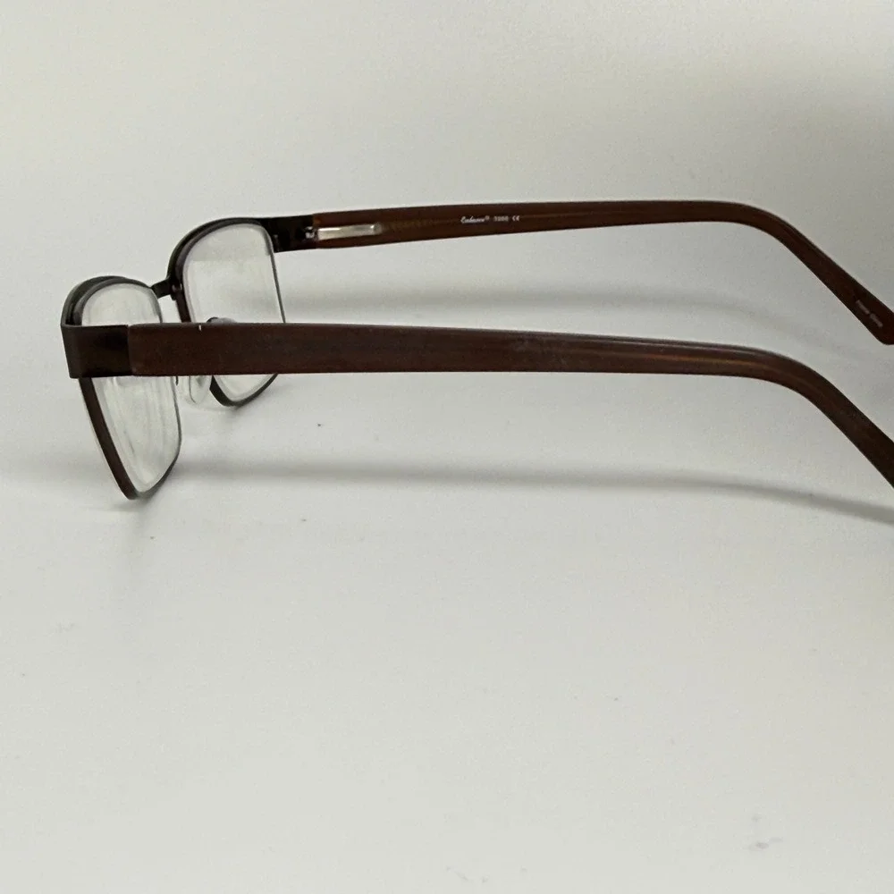 Enhance 3986 Eyeglasses Frames Satin Brown Rectangle 55/18/150 Mens‎ 21993